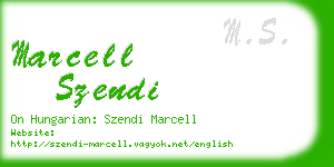 marcell szendi business card